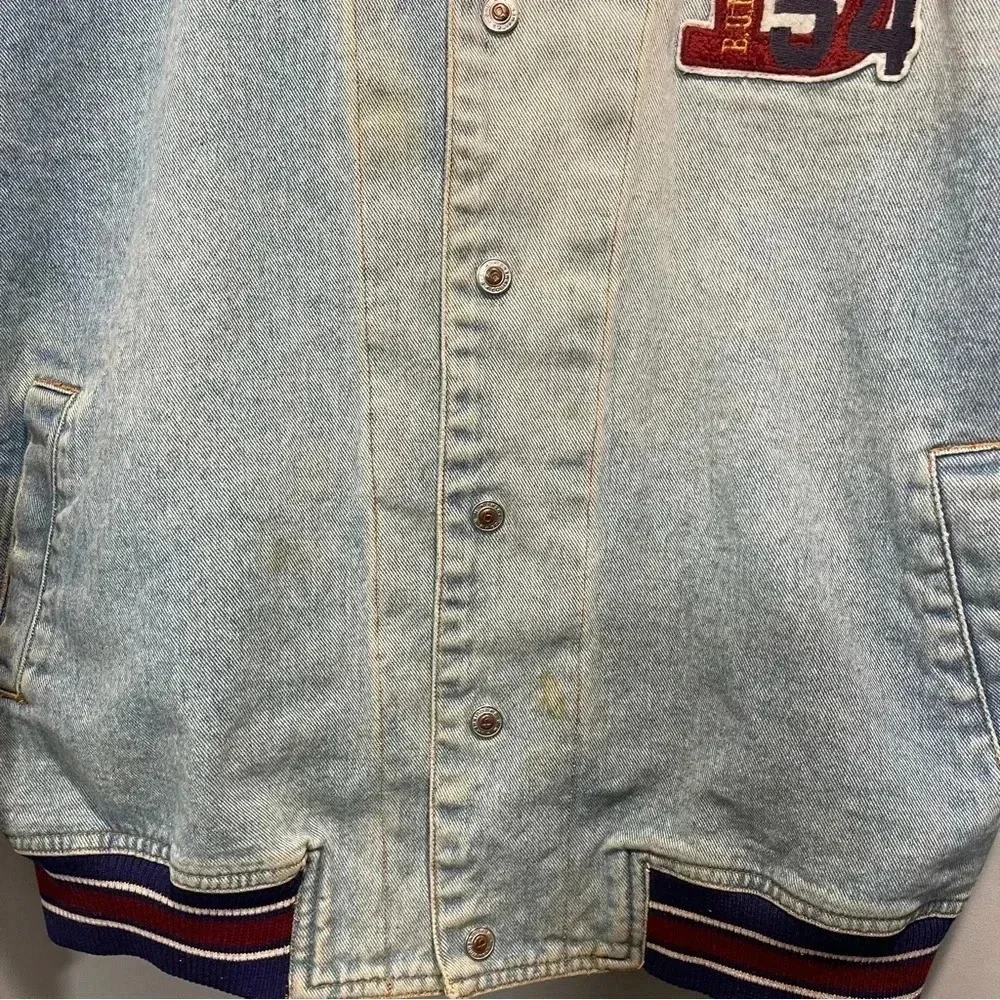 Vintage U.M. B-54 Equipment VTG Men's Denim Varsity Jacket Size Medium - Picture 3 of 16